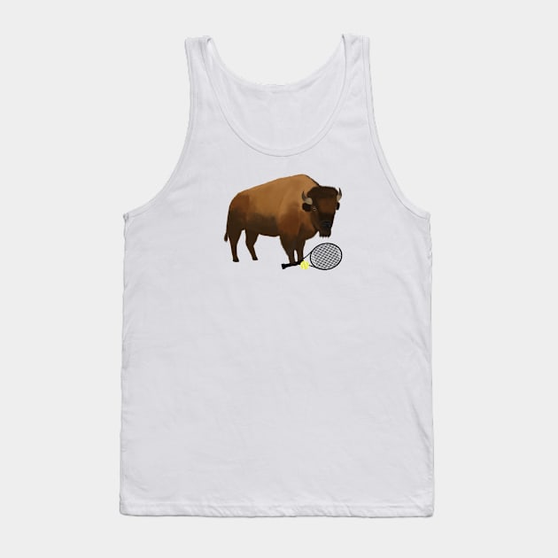 Tennis Bison Tank Top by College Mascot Designs